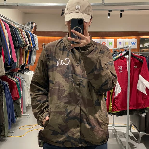 빈티지 카모플라주 코치 자켓