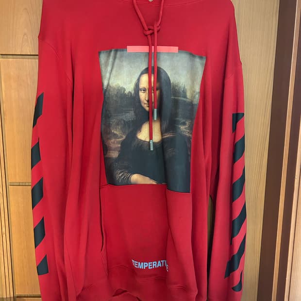 18SS 오프화이트 모나리자 후드 레드