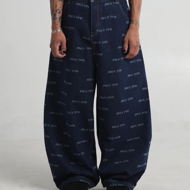 샤카웨어 데님 배기팬츠 32