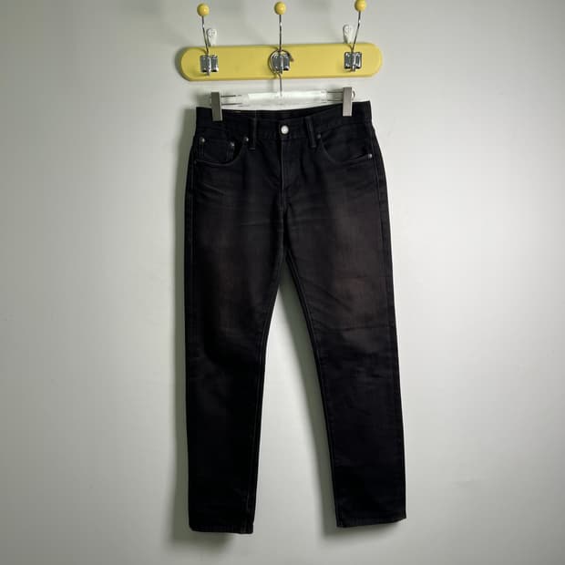Levis 리바이스 511 화이트탭 슬림핏 블랙 데님 팬츠 30