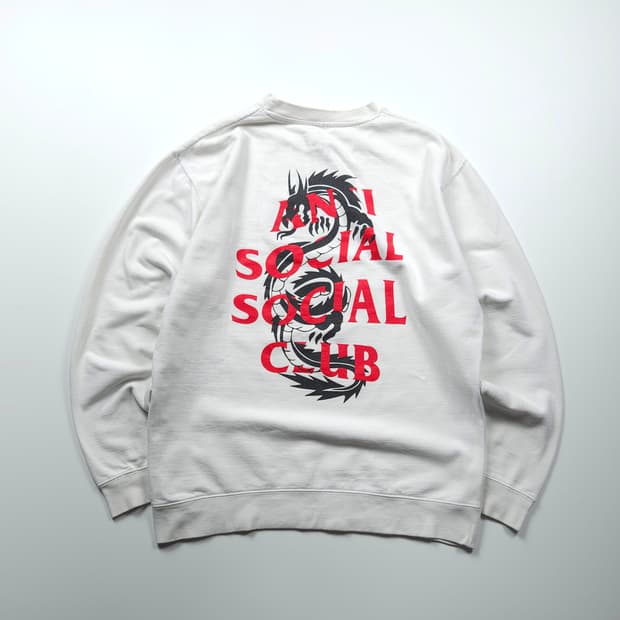안티소셜소셜클럽 빅로고 크루넥 스웻 셔츠 (XL)