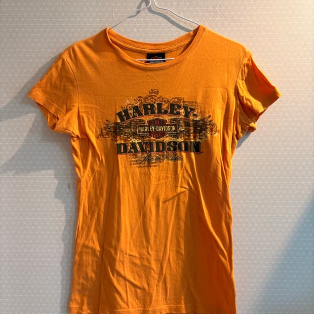 할리데이비슨 오렌지 로고티셔츠