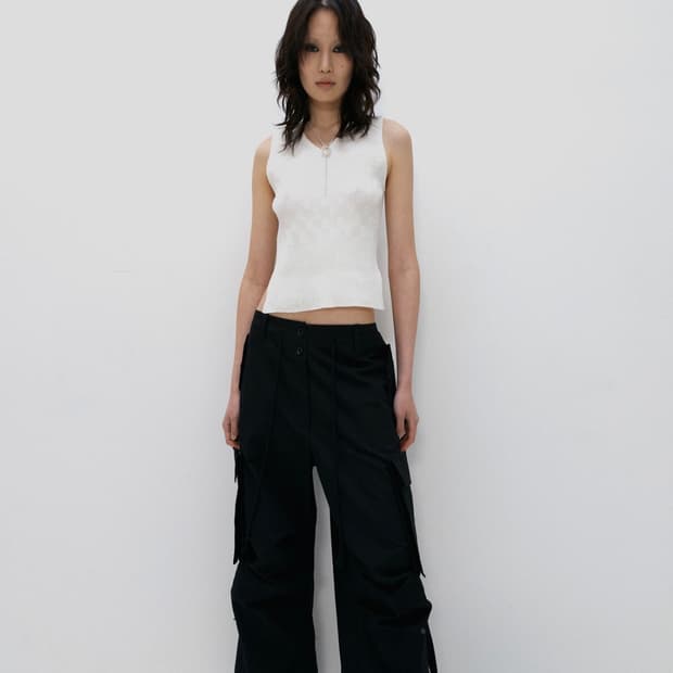 S/E/O(에스이오)체크보드 니트 베스트_White