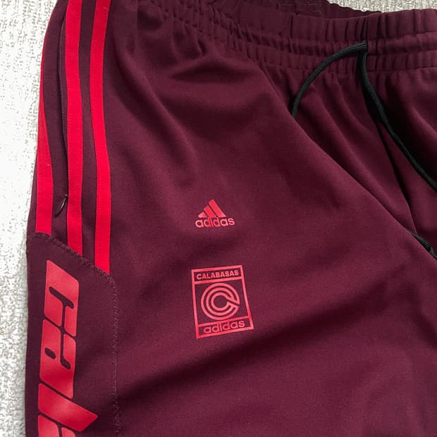 YEEZY 아디다스 ADIDAS 칼라바사스 조거/트랙 팬츠 XXL 버건디