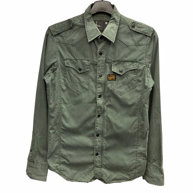 G Star Raw 지스타 로우 카키 밀리터리 셔츠 자켓 S