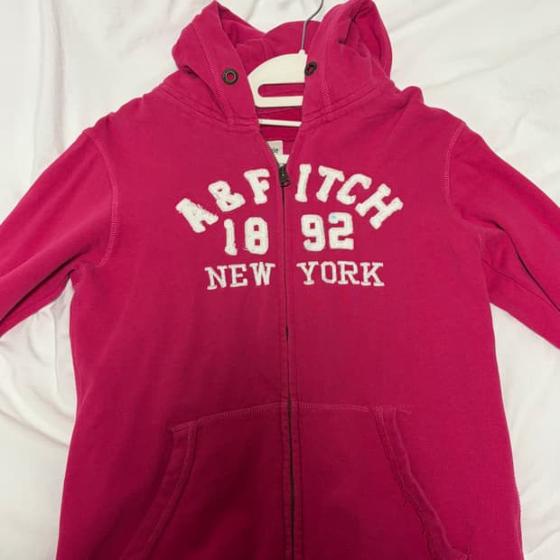 아베크롬비 핑크 후드집업 M 사이즈
