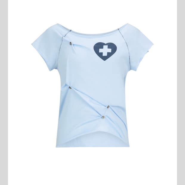 샵페어리 button up zodiac half T-shirt