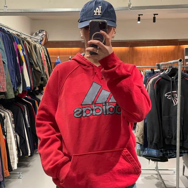 아디다스 빅로고 올드스쿨 후드티셔츠