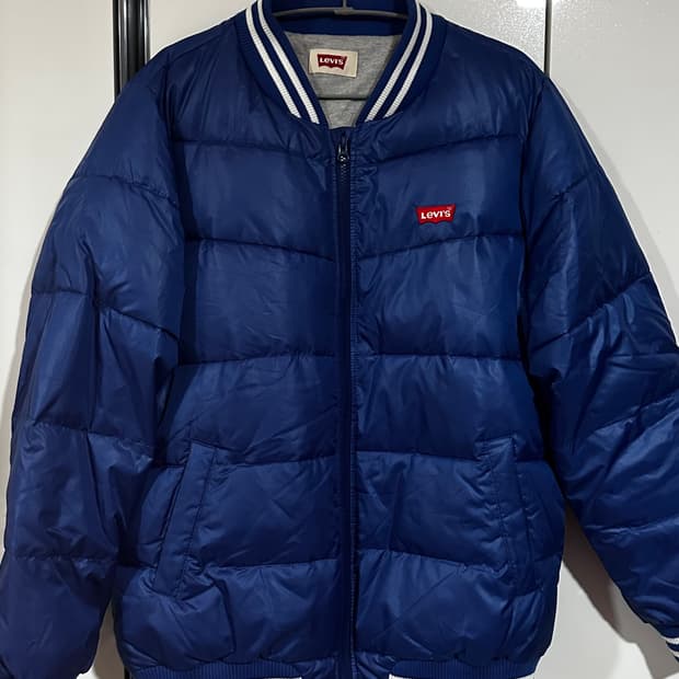 리바이스 네이비 블루종 패딩 자켓