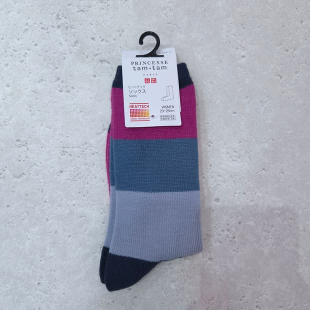 UNIQLO × PRINCESSE tam.tam 히트텍 배색 겨울양말