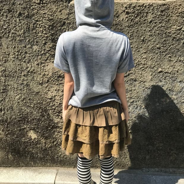 vintage brown lace skirt