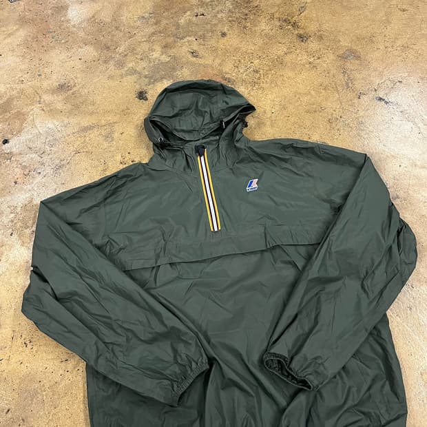[정품/XL] K-Way 까웨 아노락 바람막이 그린 b18