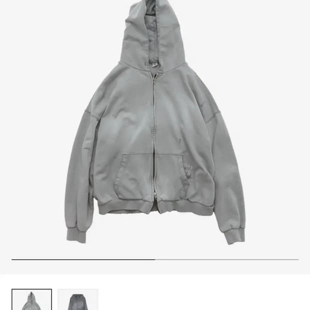 [3] 폴리테루 하드 워시드 집후디 라이트그레이