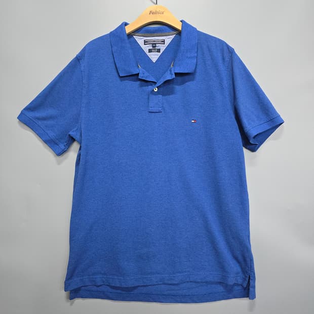 타미힐피거(Tommy Hilfiger) 슬림핏 반팔 카라티 블루 XXL
