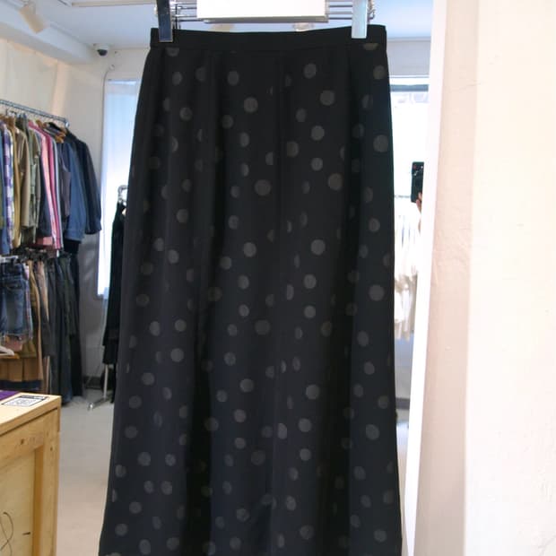 tonal polka dot midi skirt