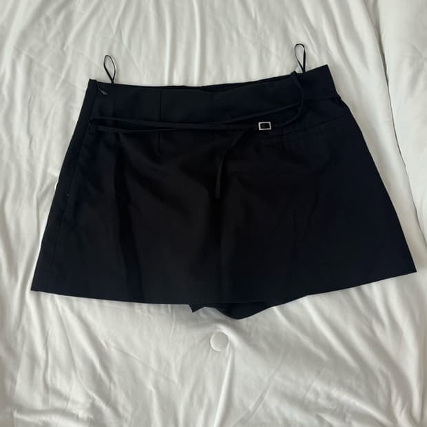 자라 블랙 랩 미니 쇼츠 숏 스커트 치마