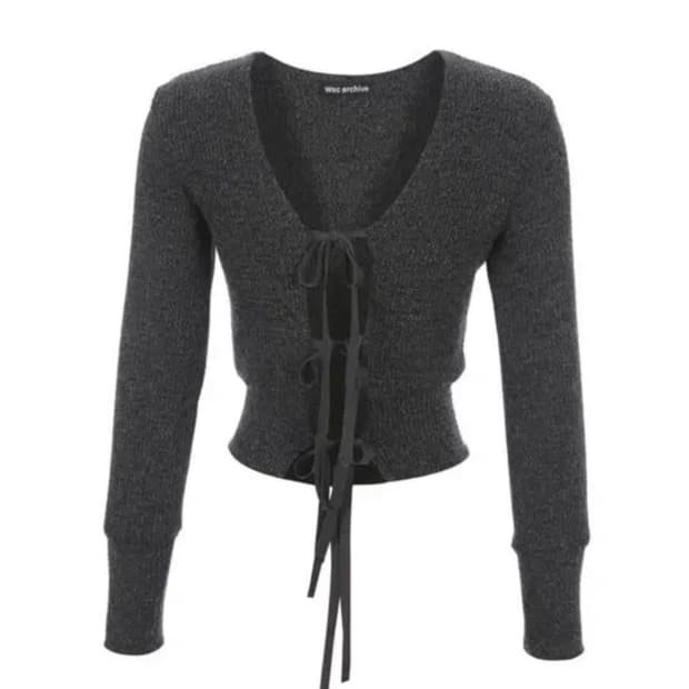 Wsc archive Ribbon 2-way knit cardigan