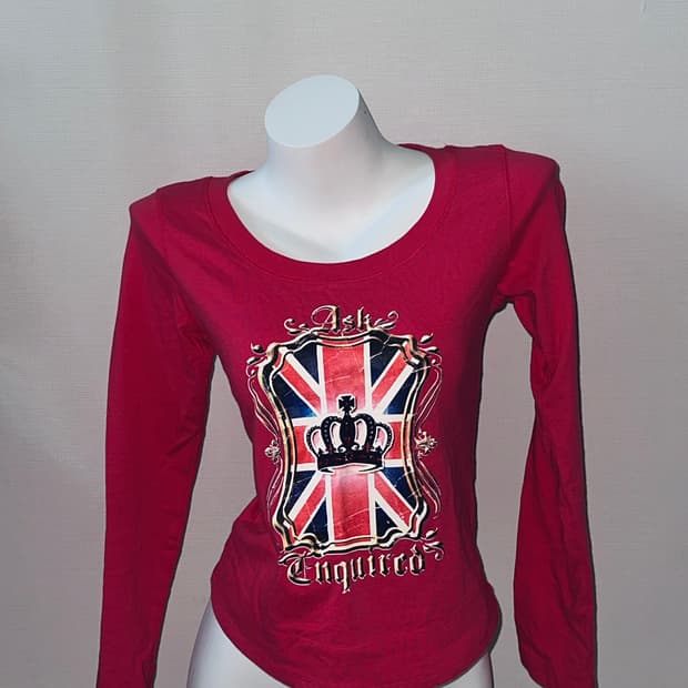 빈티지 핫핑크 티셔츠