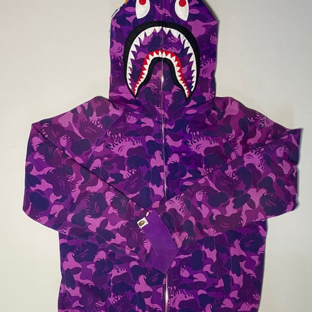 불꽃카모패턴 퍼플 샤크후드