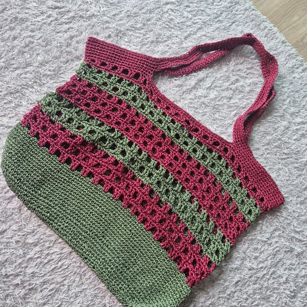 뜨개여름숄더가방