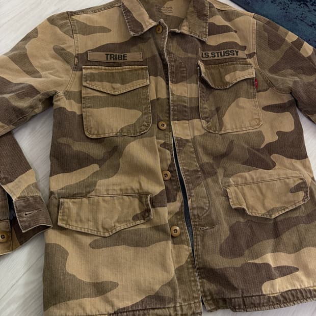 STUSSY 야상 자켓 카모플라주 패턴 스투시