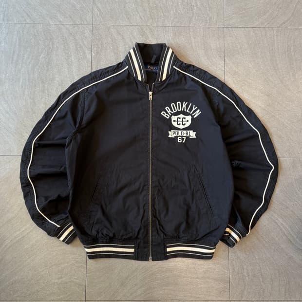 폴로 정품 블랙 브루클린 바시티 자켓