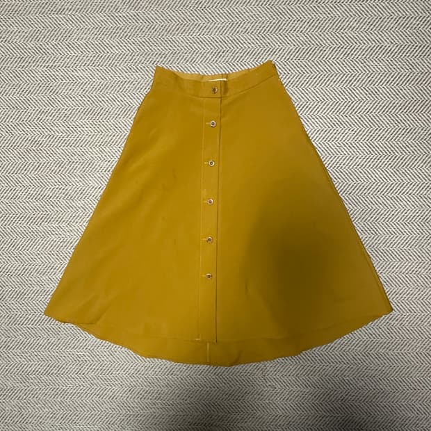 BEAMS heart polyester skirt yellow