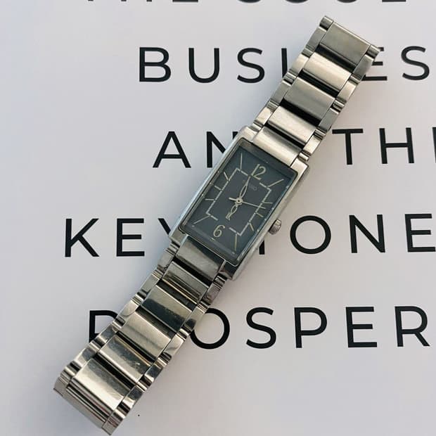 Seiko 세이코 실버 스퀘어 쿼츠