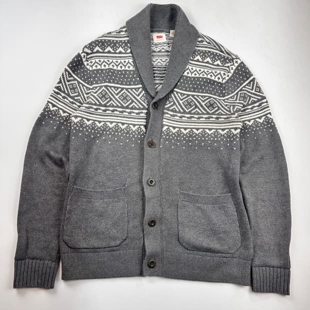 리바이스 노르딕 패턴 니트 가디건