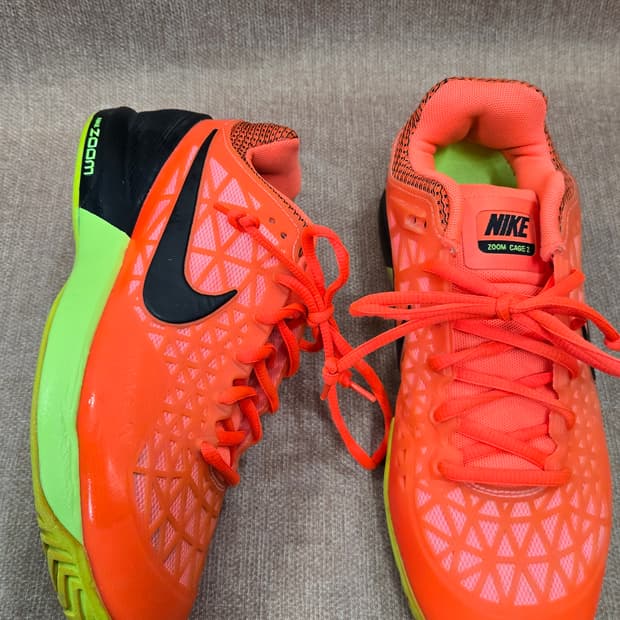 나이키 245mm-  줌 케이지 2 오렌지 테니스화