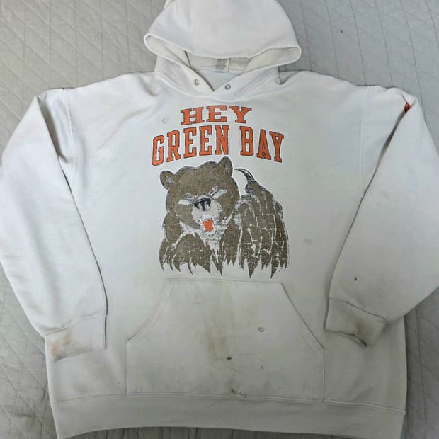 [XL] 00-90s 저지스 트래쉬드 FUCK YOU 베어 시카고 후드