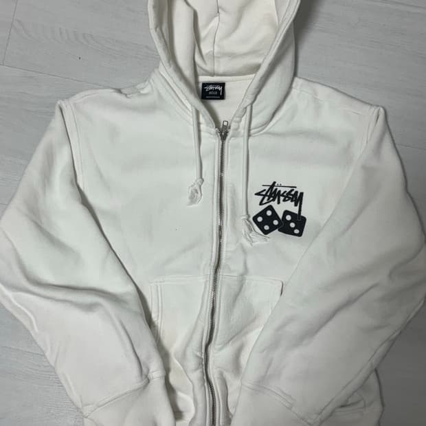 스투시 피그먼트 다이드 다이스 집 후드 내츄럴 (스투시 후드집업)