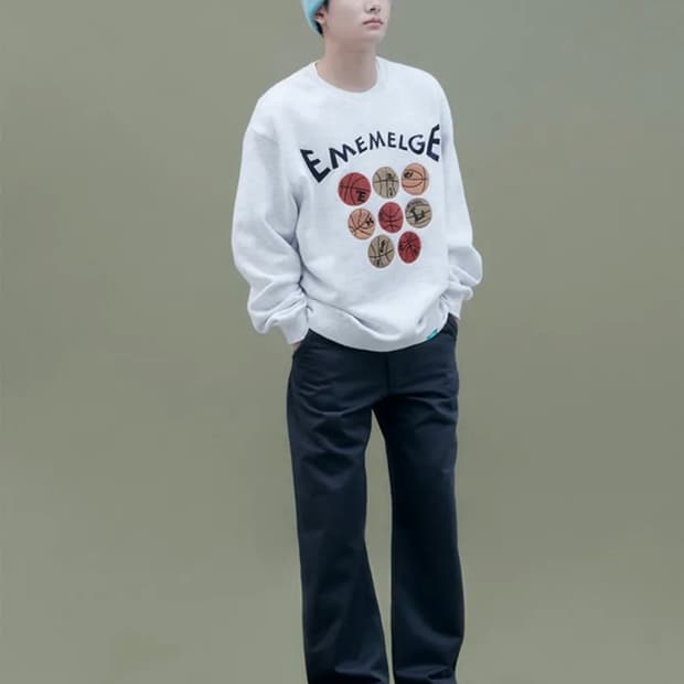 Mmlg 스웨트 셔츠 멜란지 화이트