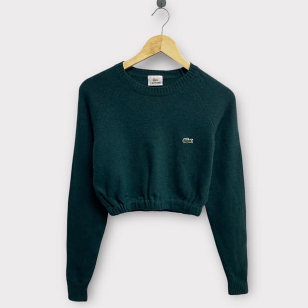 라코스테 여성 크롭 니트 M 