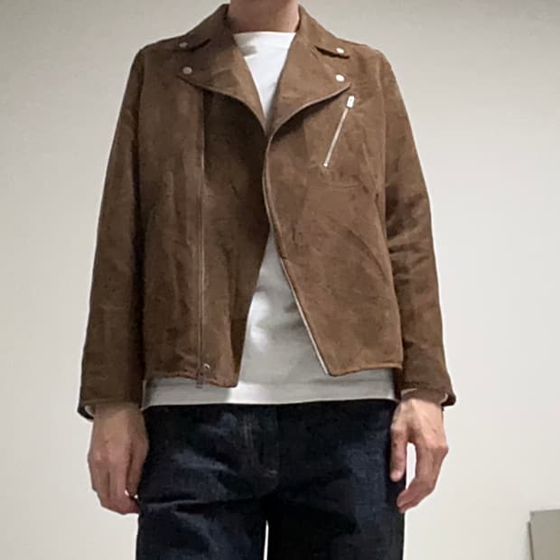 유니클로 빈티지 스웨이드 자켓