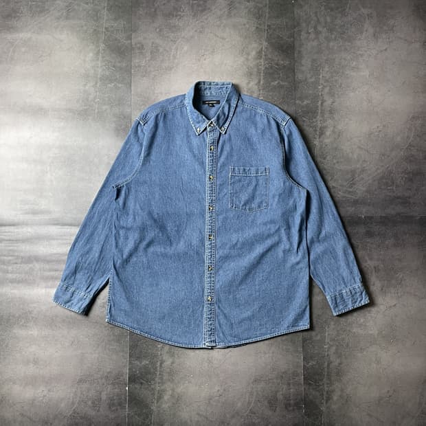 PORT AUTHORITY 빈티지 코튼 데님 셔츠 A00644