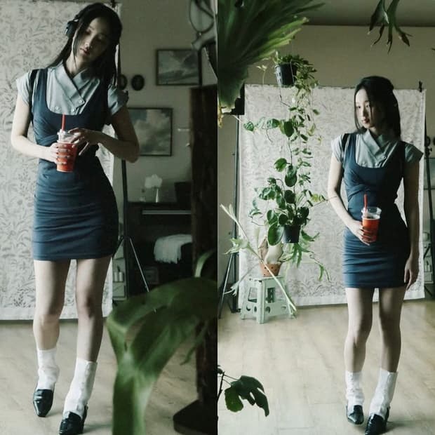 한땀한땀 운조 저고리 그레이 S