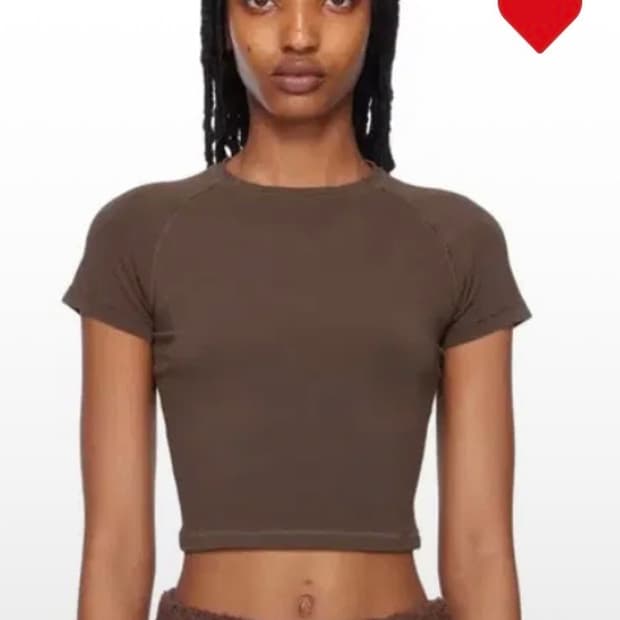 Skims 크롭반팔티 xs