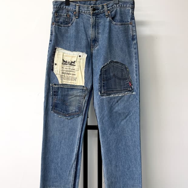 리바이스 508 데님 패치워크 팬츠