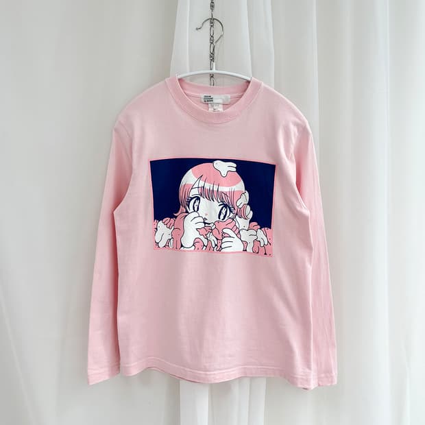 TOKYO CULTUART by BEAMS 그래픽 핑크 긴팔티