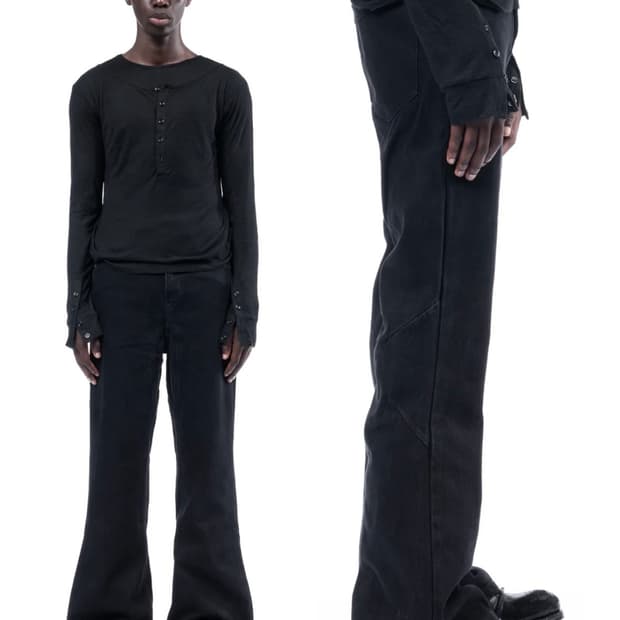 노페이스 스튜디오 더블레이어드 롱슬리브 블랙