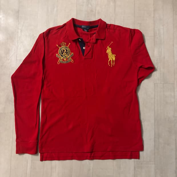 폴로 랄프로렌 카라 긴팔 티셔츠 M-L