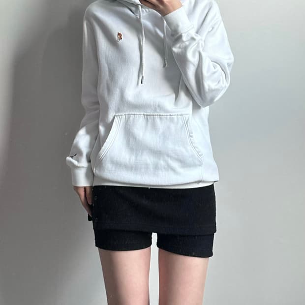 메종키츠네 칠렉스 폭스패치 화이트 후드티