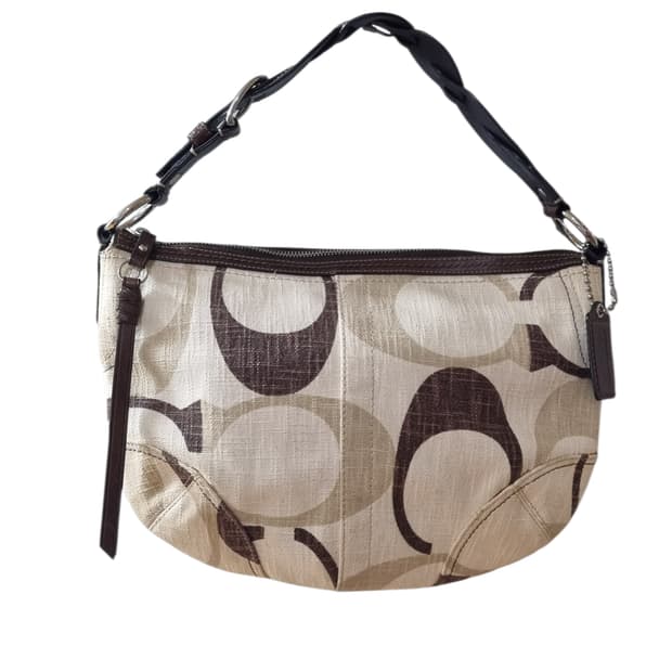 Coach 코치 시그니처 린넨 버클 숄더백 갸루 y2k