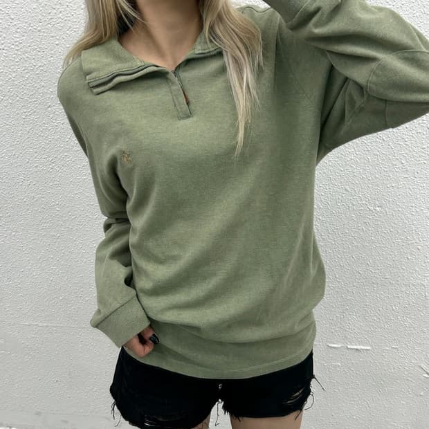 폴로 랄프로렌 베이지포니 말차맛 반집업 XL