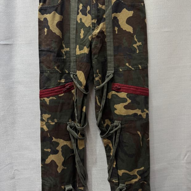 희귀/이태리 D&G 본디지 카고 카모 패턴 팬츠27-28