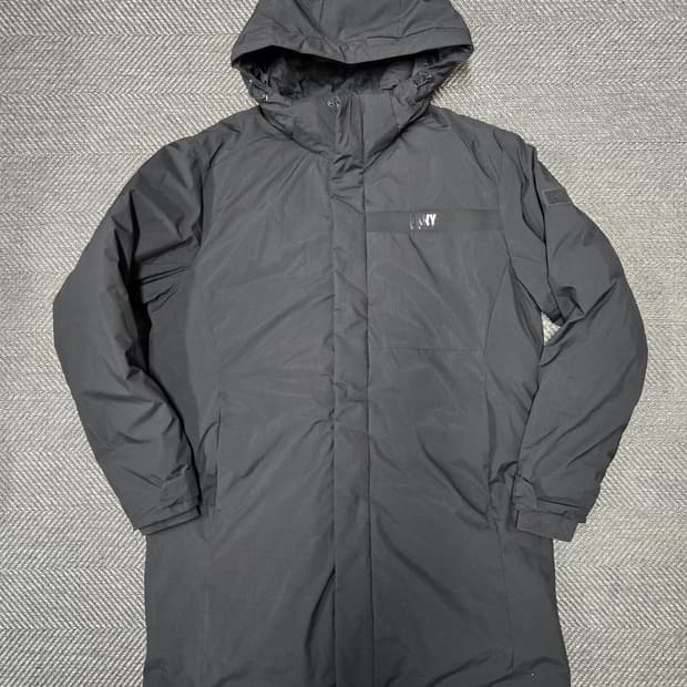 DKNY 23ss 후드 구스다운패딩 코트 블랙