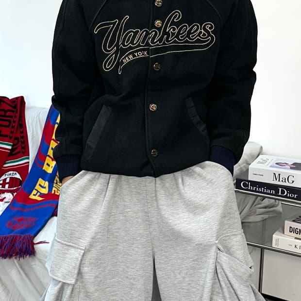 MLB 뉴욕 양키스 블랙 바시티 점퍼 M