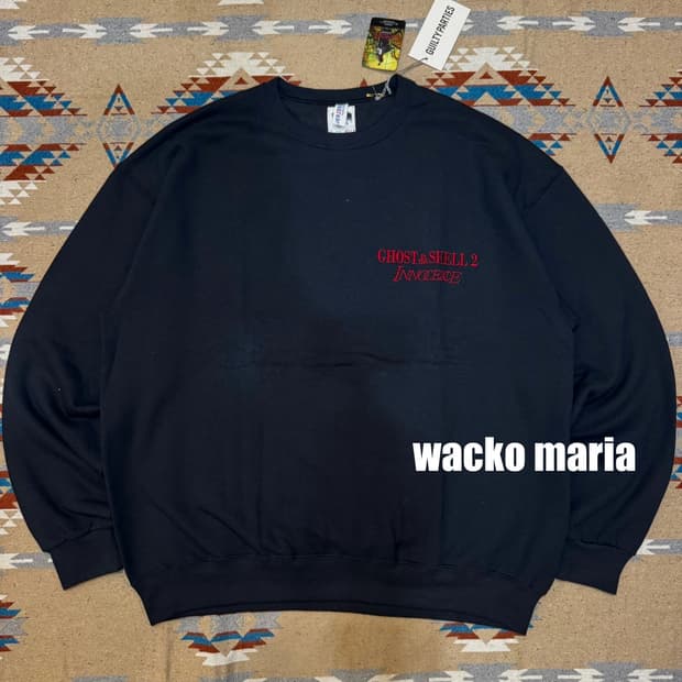 [XL] 와코마리아 x 고스트쉘 맨투맨 블랙 