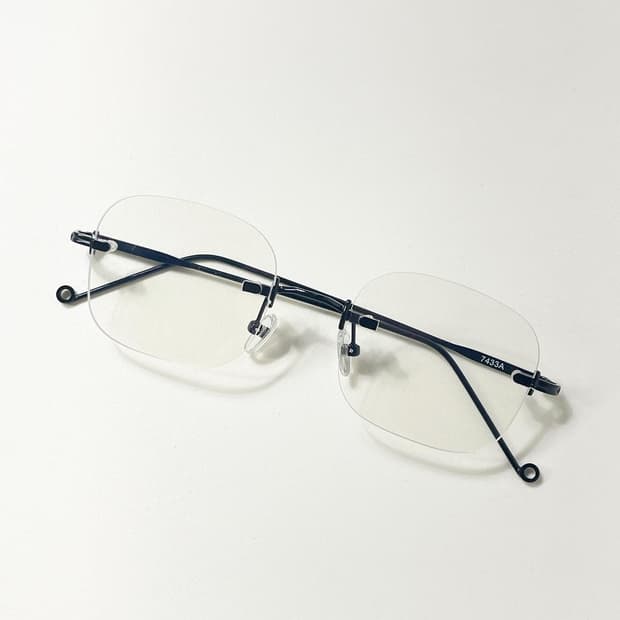 90s 무테 스퀘어 프레임 빈티지 안경